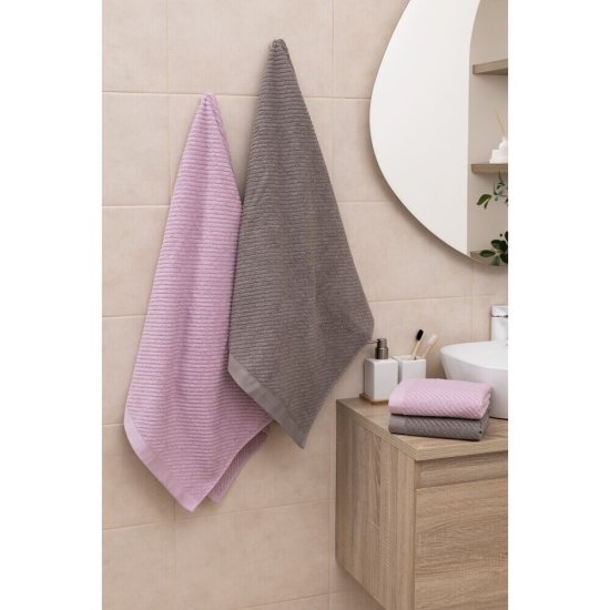 Полотенце махровое банное Василиса Корфу 70х130 см серое