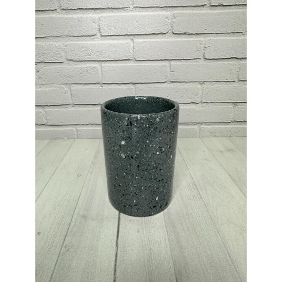 Стакан для ванной Primanova Grey настольный керамика серый (DR-81212)