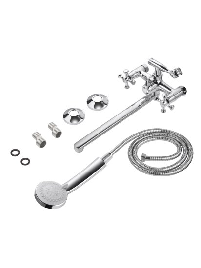 Смеситель для ванны Osgard Norito вентильный с лейкой и шлангом цвет хром
