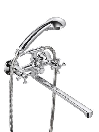 Смеситель для ванны Osgard Norito вентильный с лейкой и шлангом цвет хром