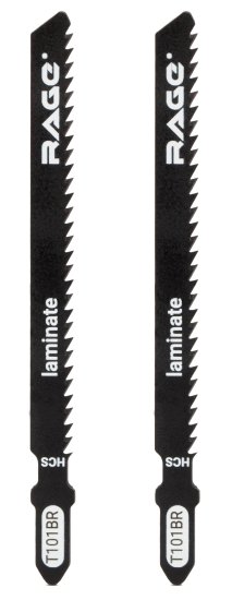 Пилка для электролобзика по дереву и ламинату Rage T101BR чистый рез, 2 шт.