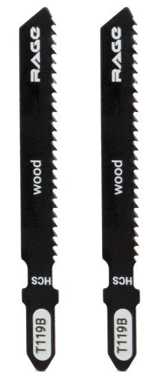 Пилка для электролобзика по дереву Rage T119B чистый рез, 2 шт.