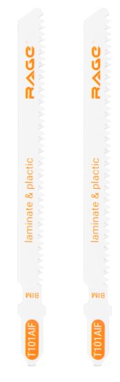 Пилка для электролобзика по дереву и ламинату Rage T101AIF чистый рез, 2 шт.