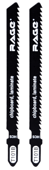 Пилка для электролобзика по дереву Rage T101B чистый рез, 2 шт.