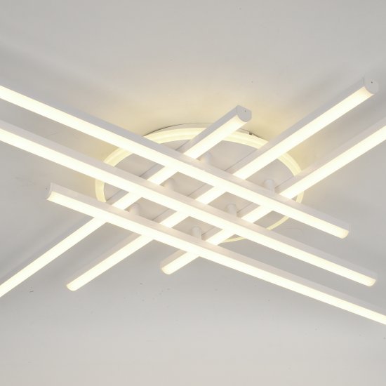 Люстра потолочная Глэдис SF8521/7C-WT-DL с пультом управления 20 м² регулируемый белый свет цвет белый