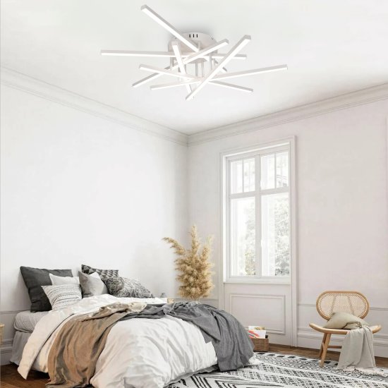 Люстра потолочная Фелис SF8522/7C-WT с пультом управления 20 м² регулируемый белый свет цвет белый