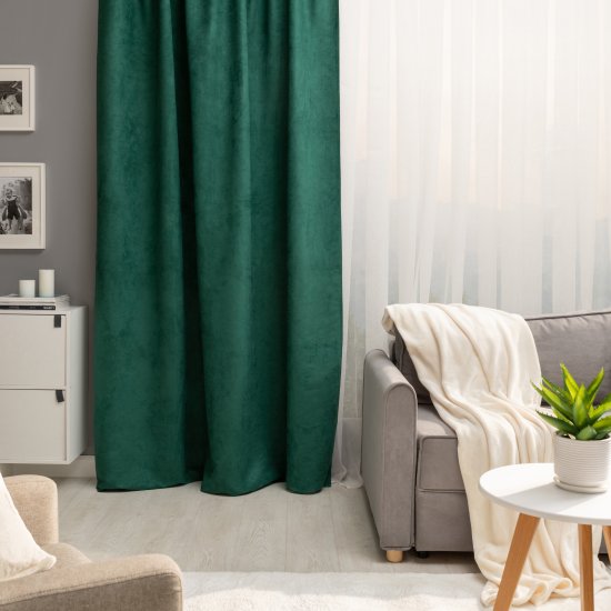 Штора на ленте KREAFORTA Manchester 200x280 см цвет изумрудный