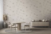 Обои флизелиновые Ateliero Café бежевые 1.06 м At589696