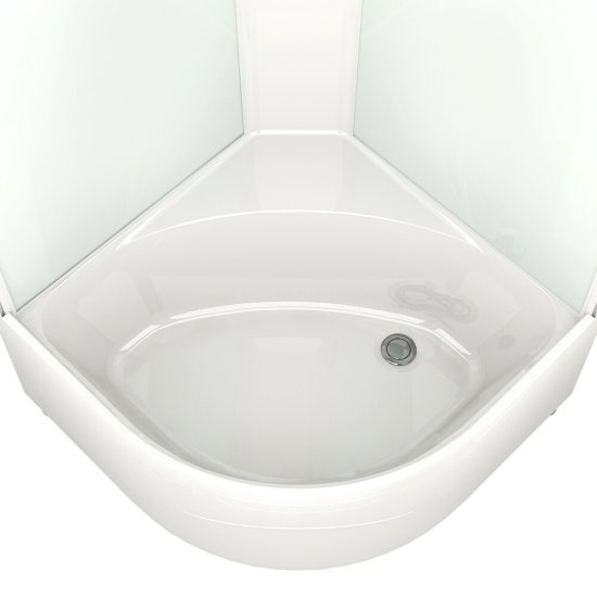 Душевая кабина Domani-Spa Delight Slim 90х90х218 см стекло матовое 4 мм с высоким поддоном полукруг