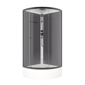 Душевая кабина Domani-Spa Simple 90х90х218 см стекло прозрачное 4 мм со средним поддоном полукруг