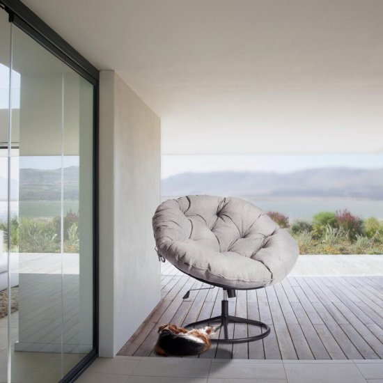 Кресло крутящееся Cloude Home серо-бежевое (21617)