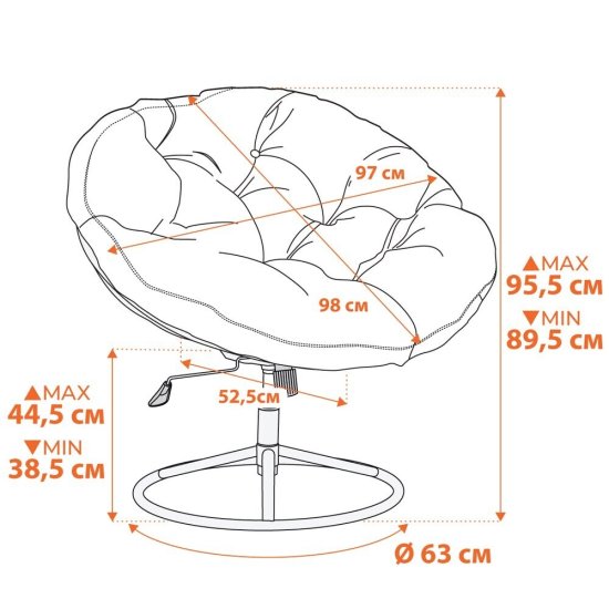 Кресло крутящееся Cloude Home серо-бежевое (21617)