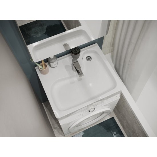 Раковина на стиральную машину Santek Клио с кронштейнами белая (1.WH50.1.770)