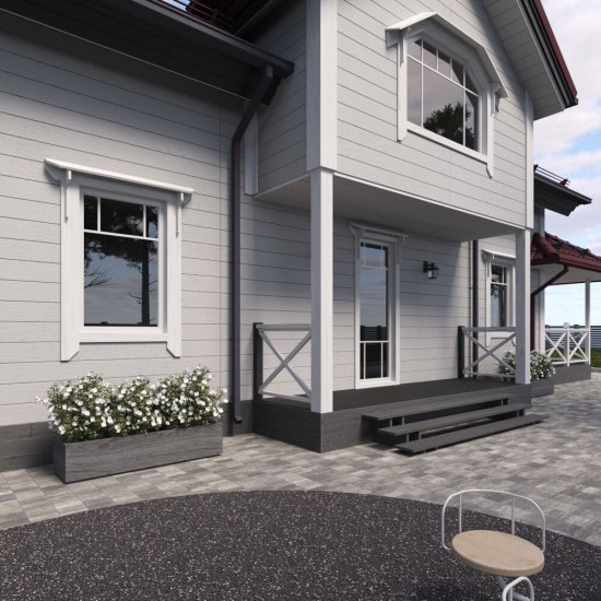 Сайдинг фиброцементный Fibra Plank 3000х200 мм серый классический