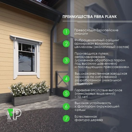 Сайдинг фиброцементный Fibra Plank 3000х200 мм бежевый