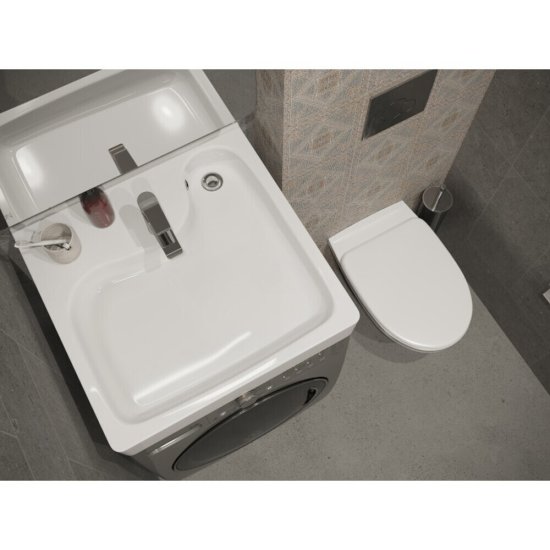 Раковина на стиральную машину Santek Клио с кронштейнами белая (1.WH50.1.780)