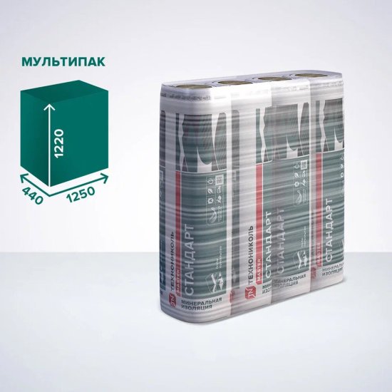 Утеплитель Технониколь Стандарт 50х1220х6150 мм 15,01 кв.м (2 мата в упаковке)