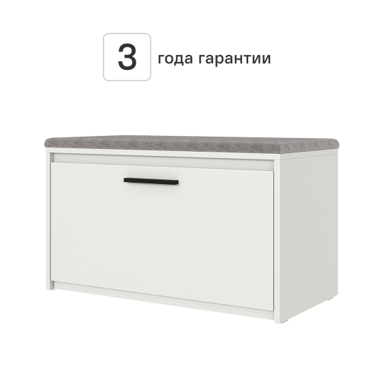 Банкетка Лион 80x49x41.7 см ЛДСП цвет белый