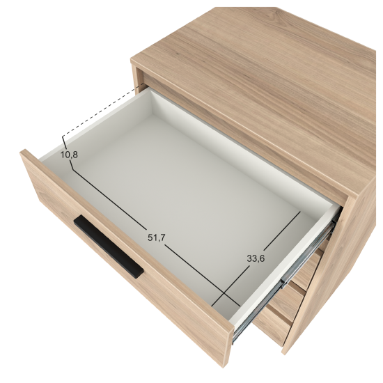 Комод Лион 4 ящика 60х84х41,7 см ЛДСП цвет дуб комано