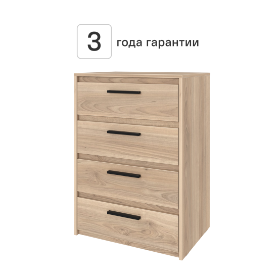 Комод Лион 4 ящика 60х84х41,7 см ЛДСП цвет дуб комано