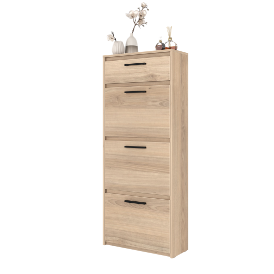 Шкаф для обуви Лион 60х143.5х24 см 3 ящика ЛДСП цвет дуб комано