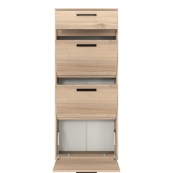 Шкаф для обуви Лион 60х143.5х24 см 3 ящика ЛДСП цвет дуб комано