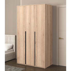 Шкаф распашной Бергамо с 3 дверями 120x220x60 см ЛДСП цвет дуб комано