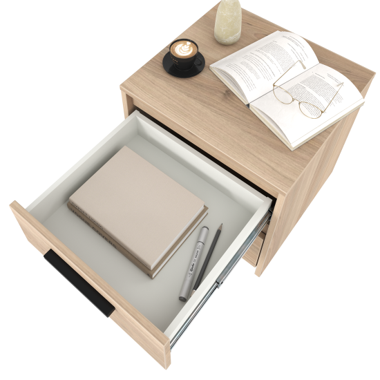 Тумба прикроватная Лион 2 ящика 45х44.5х41.6 см ЛДСП цвет дуб комано