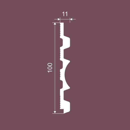 Панель декоративная из экополимера 100х2800х11 мм Artiva RT025 белая 0,28 кв.м