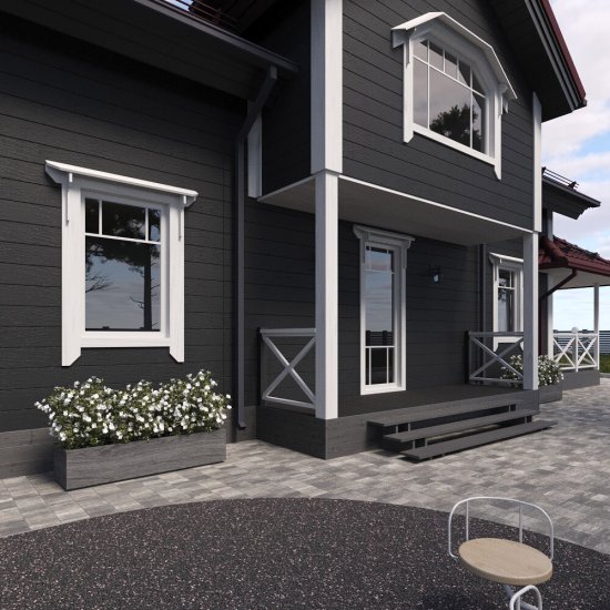 Сайдинг фиброцементный Fibra Plank 3000х200 мм графитовый черный