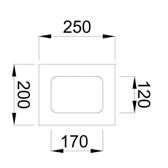 Блок вентиляционный одноходовой Vent 20-25-1X 250х327х200 мм