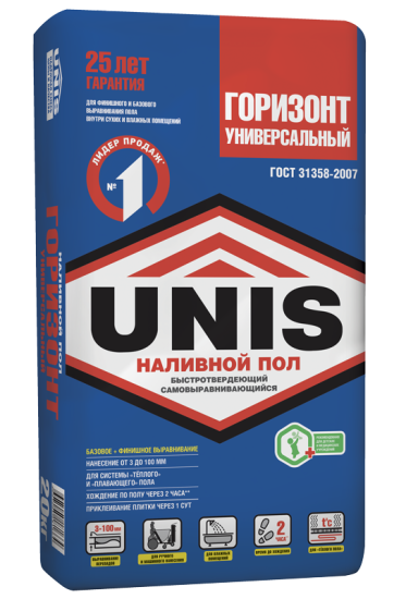 Наливной пол Unis Горизонт универсальный 20 кг