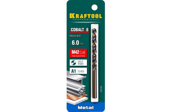 Сверло по металлу KRAFTOOL COBALT 6мм