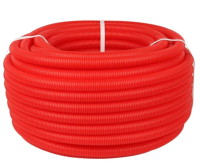 Труба гофрированная ПНД, цвет красный, 28 мм для труб 20мм
