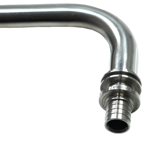 Нерж. Г-образная трубка Rehau Rautitan для подкл. радиатора 16/250