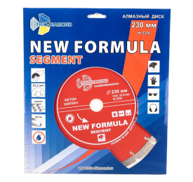 Алмазный отрезной диск 230 мм NEW FORMULA S206  Сегментный
