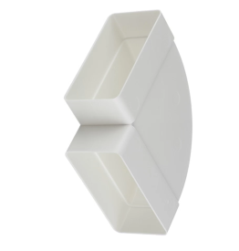 Отвод вентиляционный горизонтальный 110х55 -90