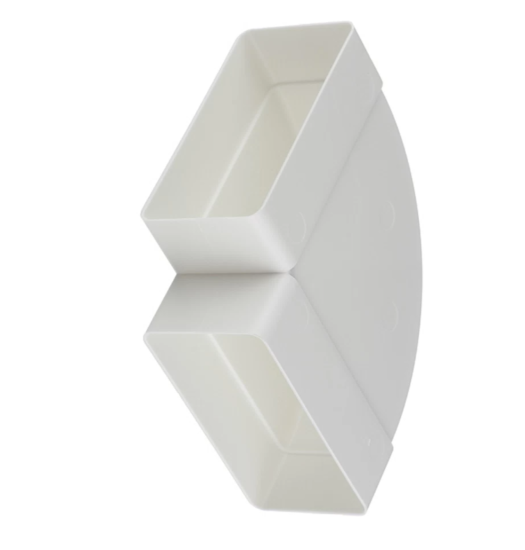 Отвод вентиляционный горизонтальный 110х55 -90