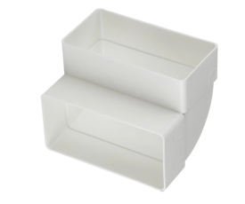 Отвод вентиляционный вертикальный 110х55 -90