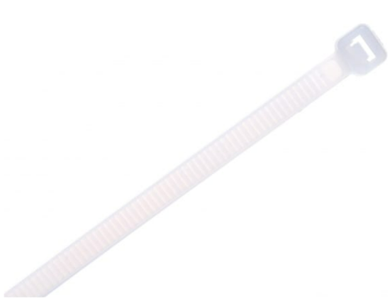 Хомуты-стяжки нейлоновые FORTISFLEX КСС 3х200 мм белый 100 штук