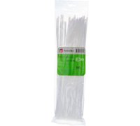 Хомуты-стяжки нейлоновые FORTISFLEX КСС 5х350 мм белый 100 штук