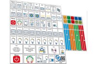 Набор наклеек на электрощит Маркировка 220 для электрических щитов до 48 модулей