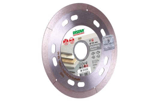 Диск алмазный сплошной по керамограниту Esthete (125х1.1х22.2 мм) для УШМ DiStar