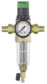 Фильтр промывной TIM 1/2 нар/нар рез. с редуктором стекло