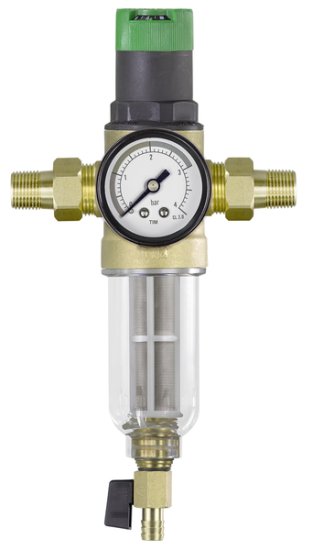 Фильтр промывной TIM 1/2 нар/нар рез. с редуктором стекло