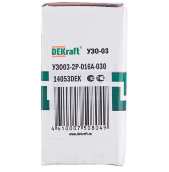 УЗО DEKraft 2P 25А 30мА тип AC 6кА