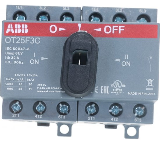Реверсивный рубильник ABB OT25 F3C 25A