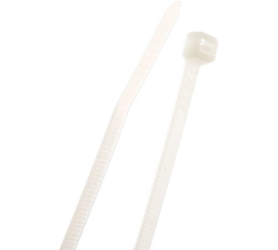 Хомуты-стяжки нейлоновые FORTISFLEX КСС 5х400 мм белый 100 штук