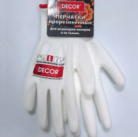 Перчатки DECOR PREMIUM прорезиненные размер M