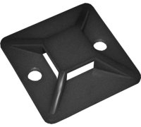 Самоклеящаяся площадка под хомуты IEK 25x25 черная 100 шт